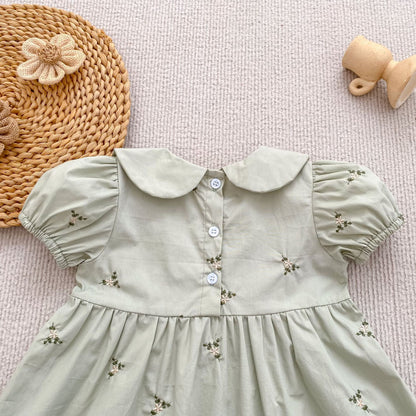 Floral Ruffle Sleeveless Romper フリル ノースリーブ ロンパース【mh0013165】
