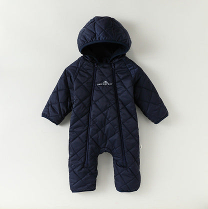 アウタージャンプスーツ 中綿 厚手 フード付 キルティング スキーウェア【mh0011696】