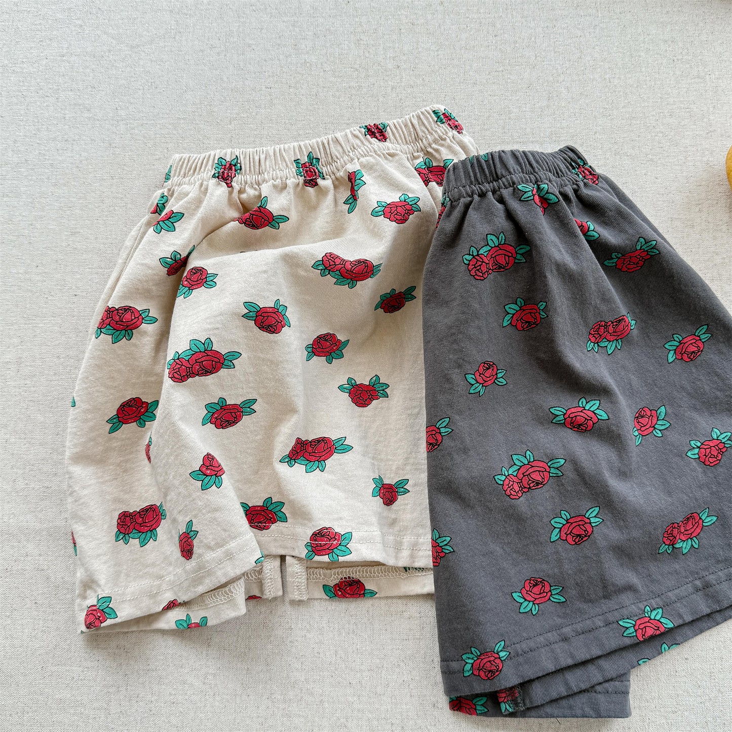 Rose Flower Graphic Cotton Skirt ローズ プリント コットン スカート【mh0012653】