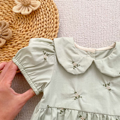 Floral Ruffle Sleeveless Romper フリル ノースリーブ ロンパース【mh0013165】