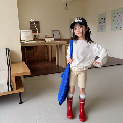 Ruffle Waist Short Leggings ラッフル ショートレギンス【mh0013231】