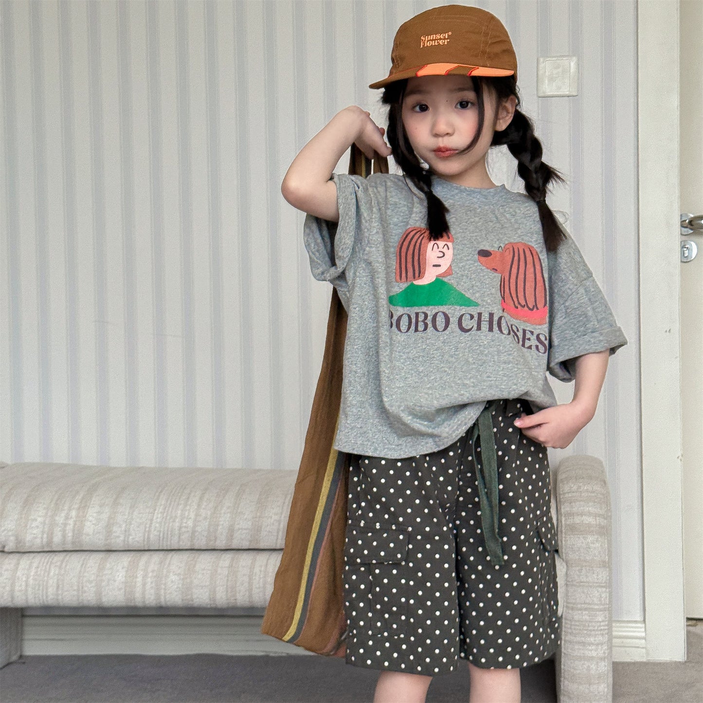 Dalmatian Graphic Cotton Jersey Top Short Sleeve T-shirt アニマル プリント Tシャツ【mh0012660】