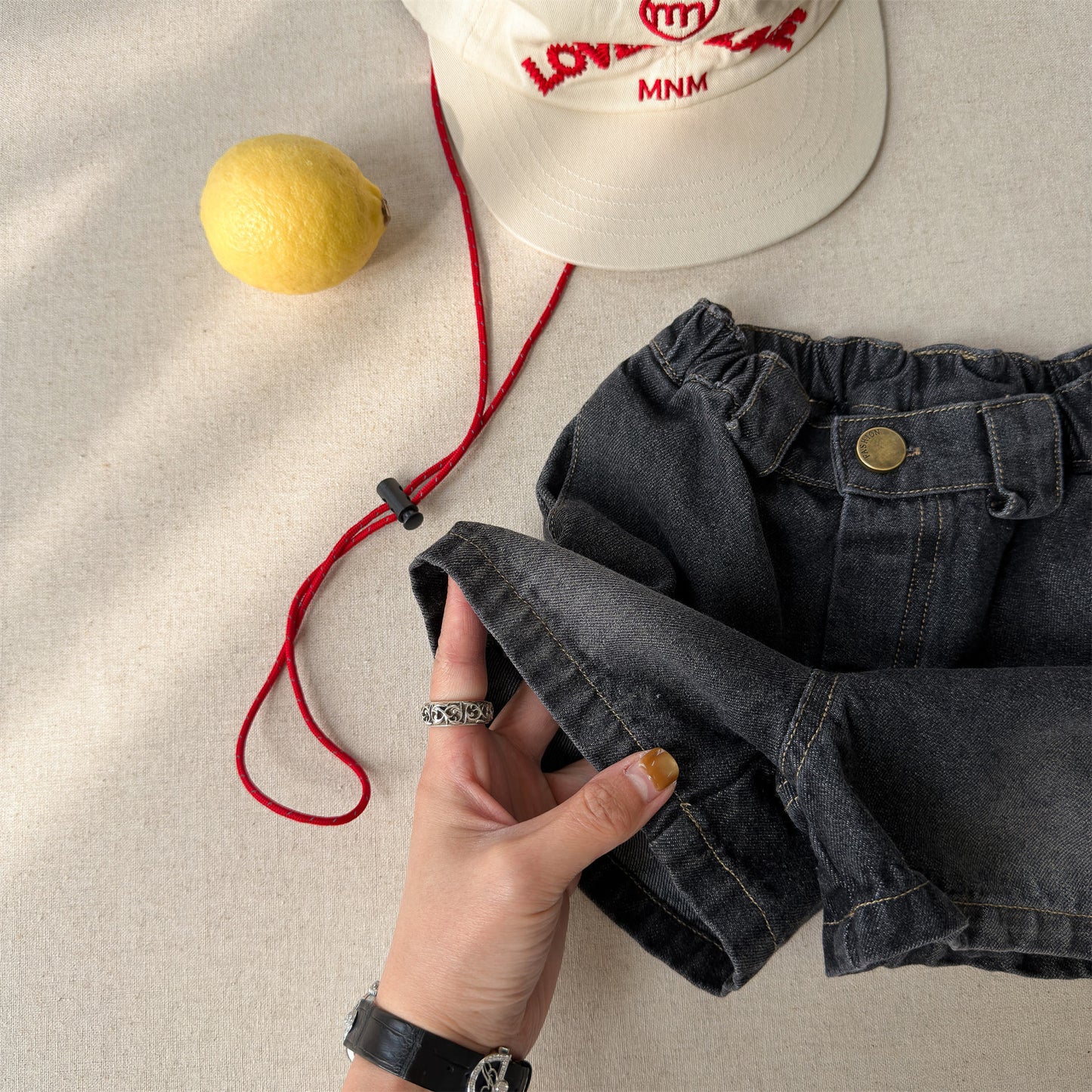 Vintage Washed Denim Shorts ベーシック デニムショートパンツ【mh0013225】