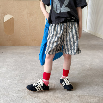 Belted Striped Shorts ストライプ ハーフパンツ【mh0013226】