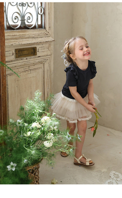 Tiered Tulle Skirt Pants チュール レーススカートパンツ【mh0012989】