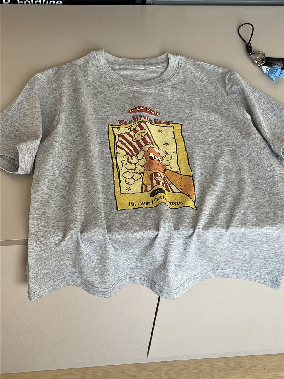 Popcorn Character T-shirt キャラクター 半袖Tシャツ【mh0012948】