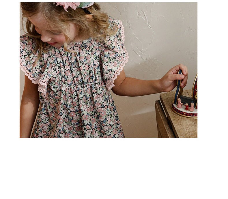 Floral Butterfly Dress 花柄 バタフライスリーブワンピース【mh0012983】