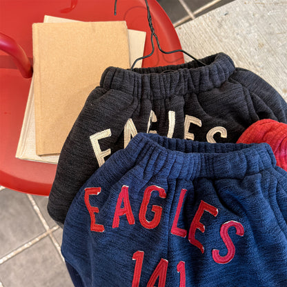 スウェットパンツ 裏ボア ビッグロゴ バイカラー ボリューム ボトムス【mh0011608】