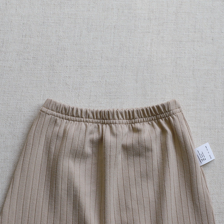 Wide Ribbed Long Sleeve Lounge Set リブ編み 長袖 セットアップ【mh0012674】
