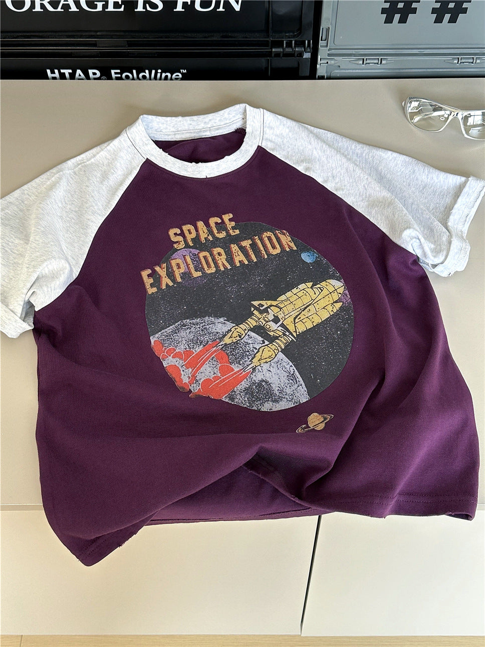 Space Explorer Raglan T-shirt ラグラン 宇宙 Tシャツ【mh0012944】