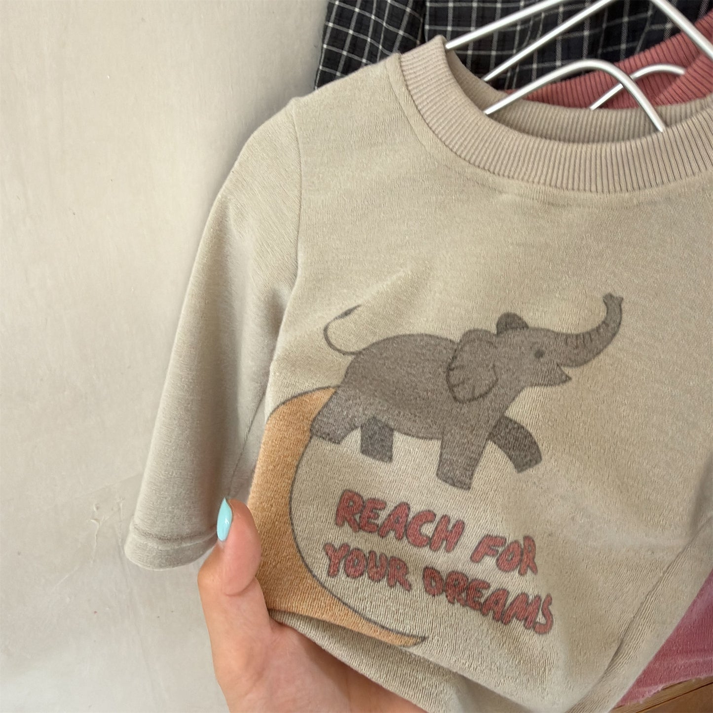 Kids Elephant Print Long Sleeve T-shirt [mh0014054]