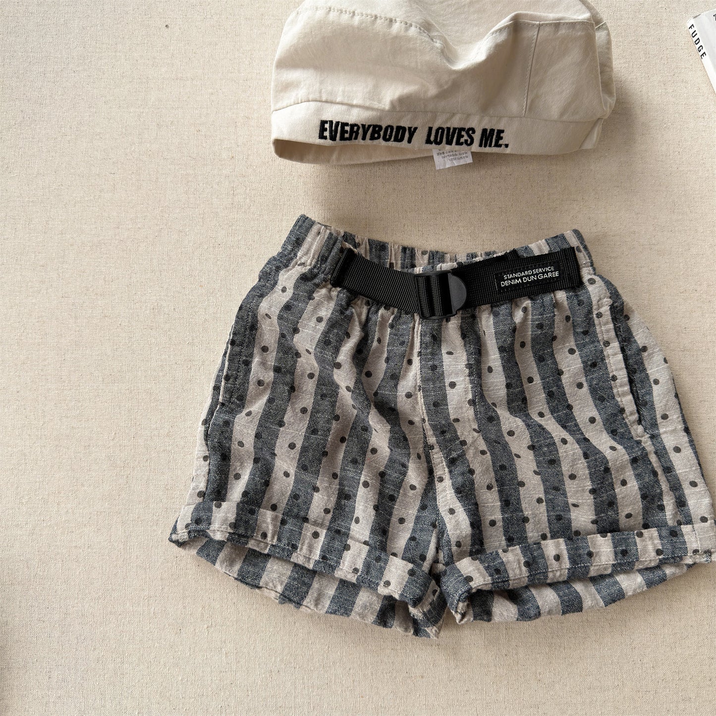 Belted Striped Shorts ストライプ ハーフパンツ【mh0013226】