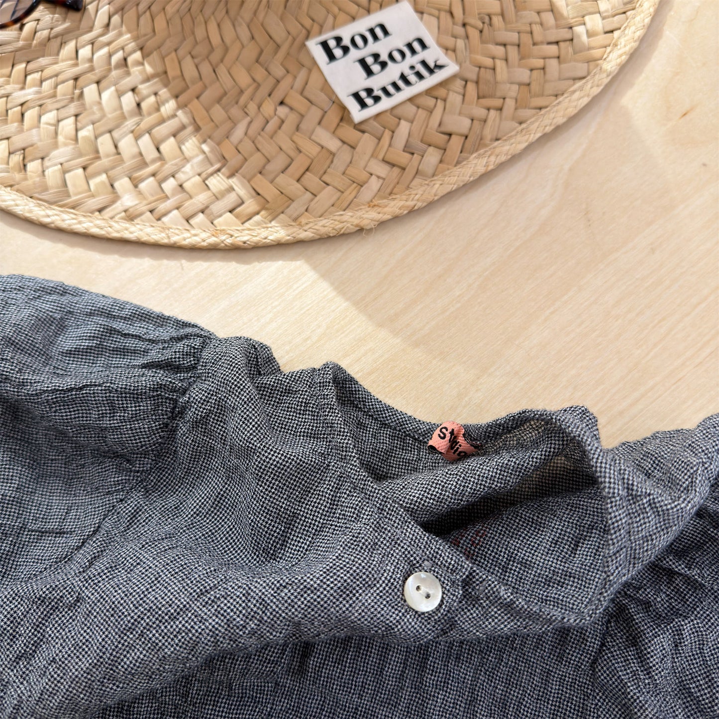 Linen Puff Sleeve Blouse ラッフル 半袖ブラウス【mh0013230】