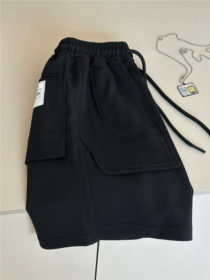 Casual Sport Shorts パッチポケット スウェットハーフパンツ【mh0012957】