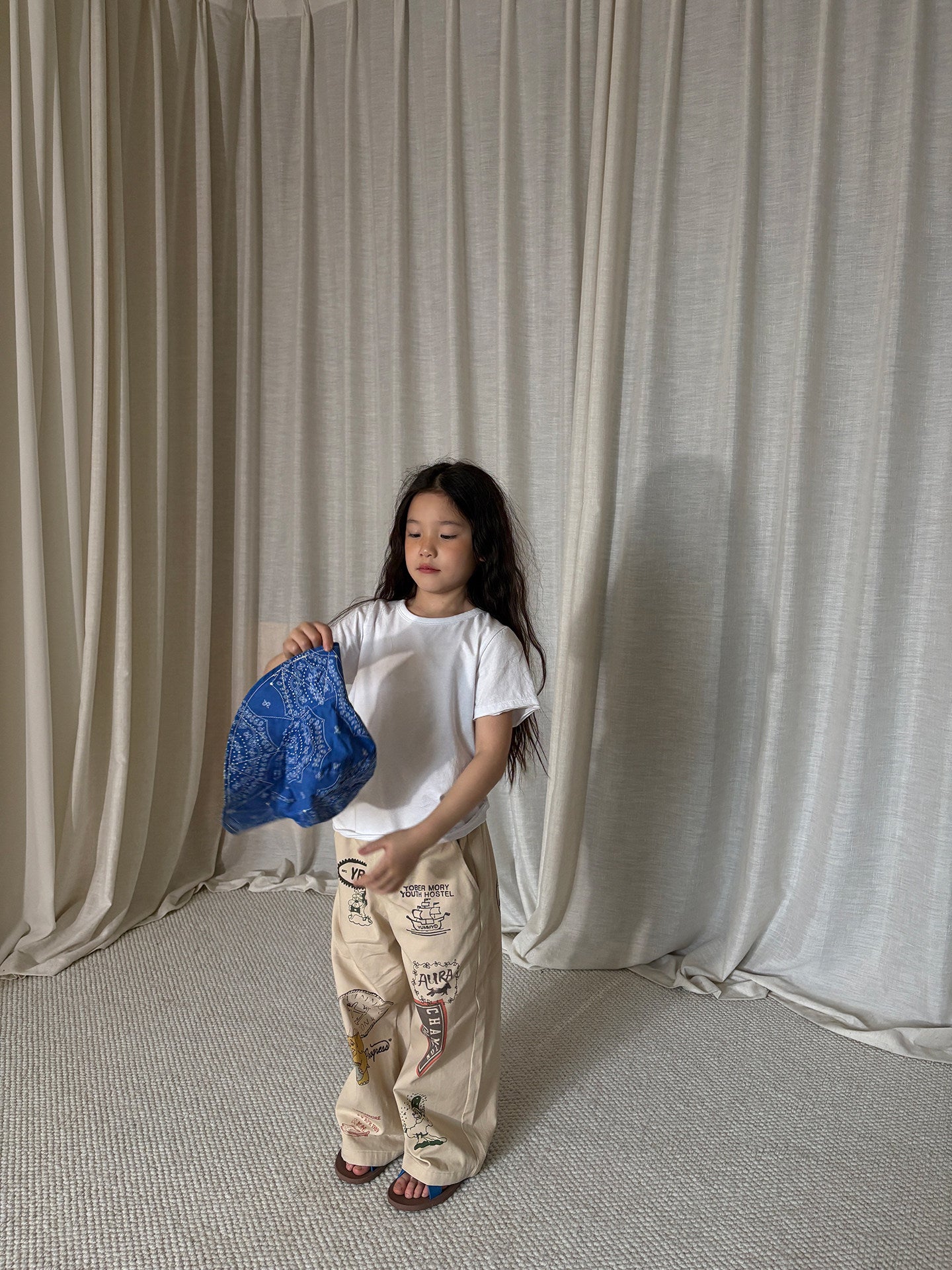 yummy&rocky | Cotton Raw Edge T-shirt コットン 半袖Tシャツ【mh0020174】