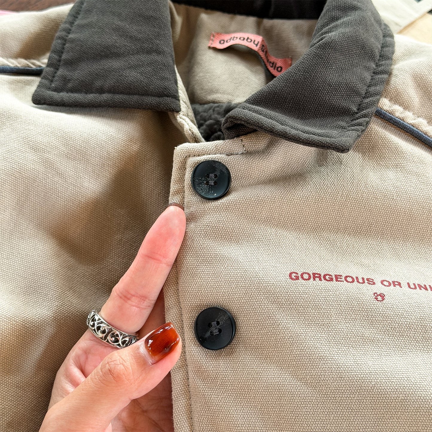 ジャケット 中綿 ボア裏地 ワークテイスト ストリート カジュアル アウター【mh0011604】