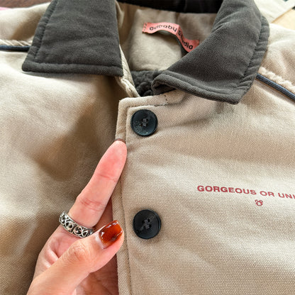 ジャケット 中綿 ボア裏地 ワークテイスト ストリート カジュアル アウター【mh0011604】