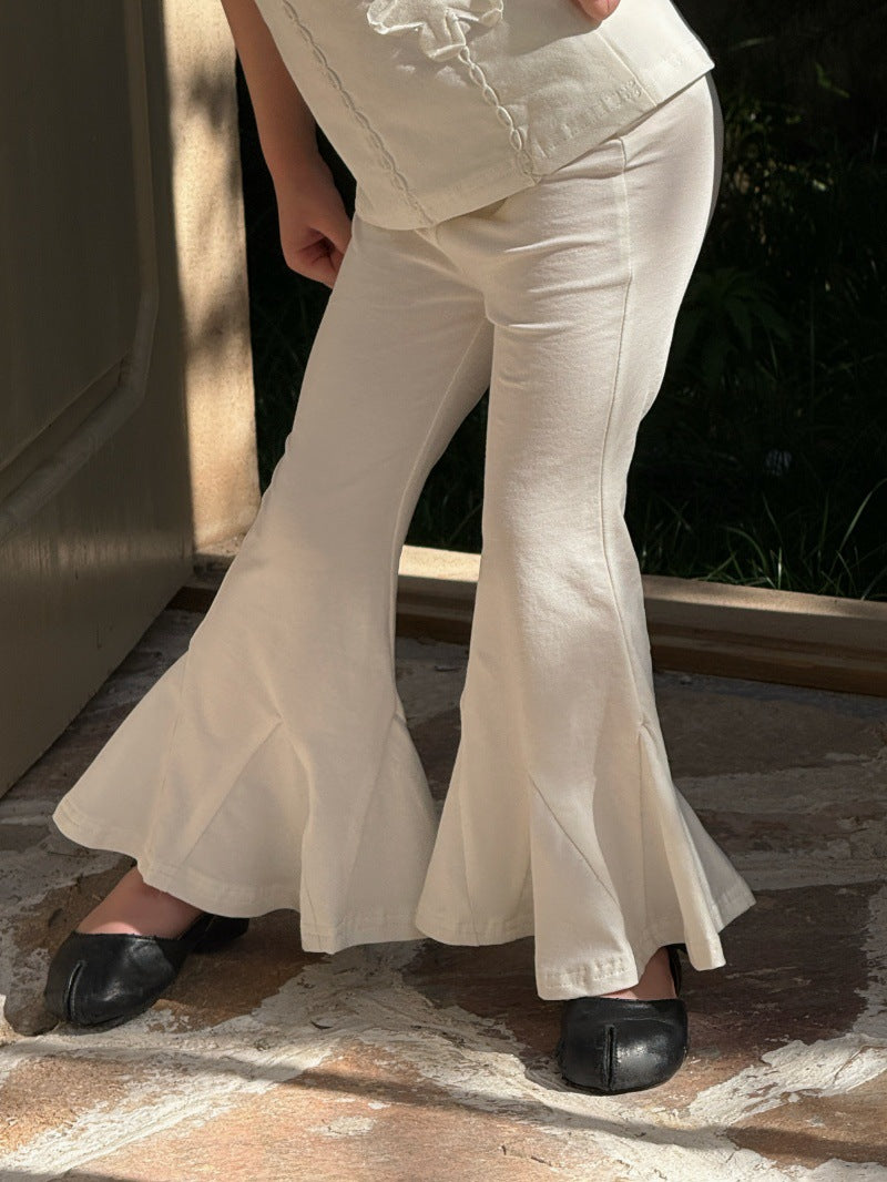 Knit High-Waisted Flared Pants フレア ロングパンツ【mh0013263】