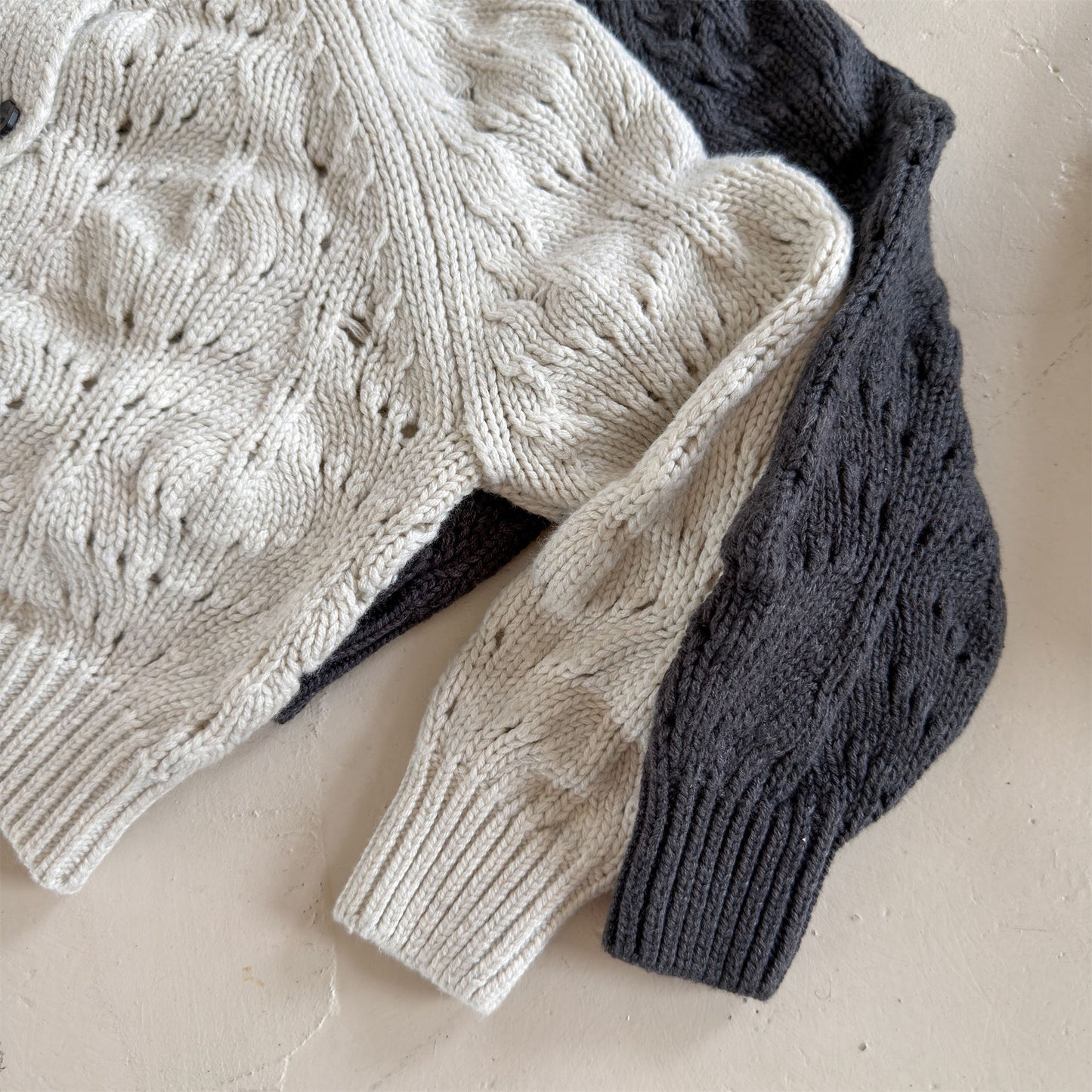 Kids' Openwork Long-Sleeve Knit Cardigan [mh0014055]