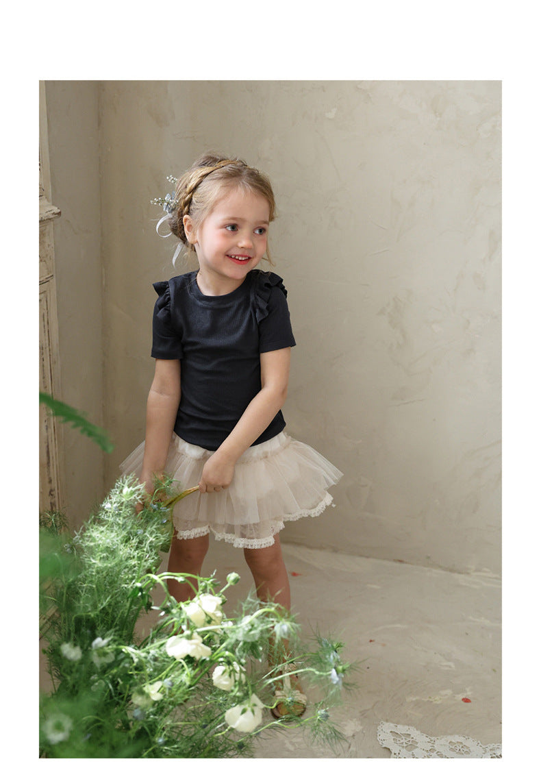 Tiered Tulle Skirt Pants チュール レーススカートパンツ【mh0012989】