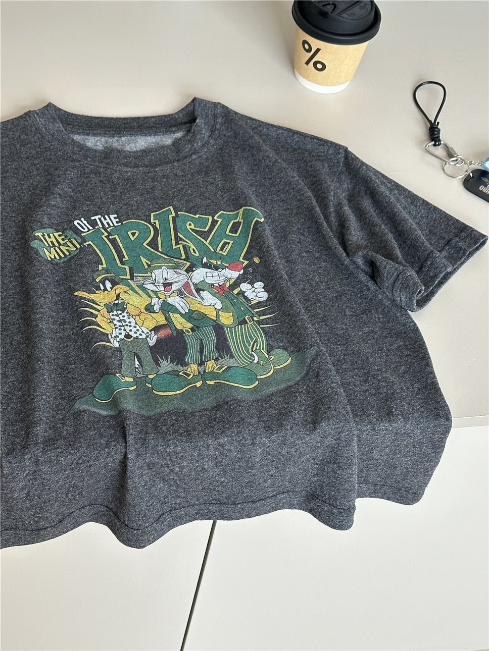 Cartoon Graphic T-Shirt キャラクター プリント 半袖Tシャツ【mh0012945】