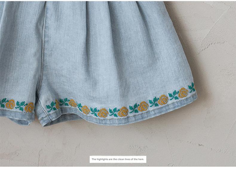 Floral Embroidered Denim Shorts 刺繍 デニムショートパンツ【mh0012988】