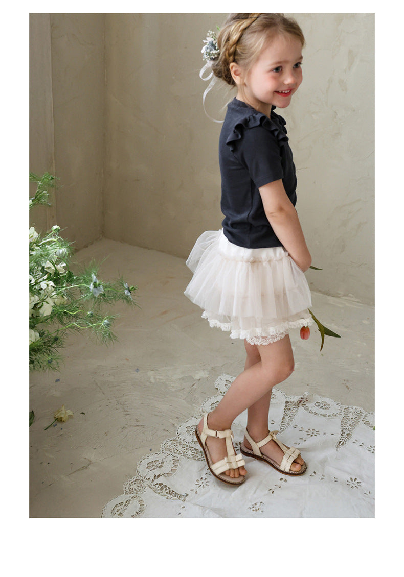 Tiered Tulle Skirt Pants チュール レーススカートパンツ【mh0012989】