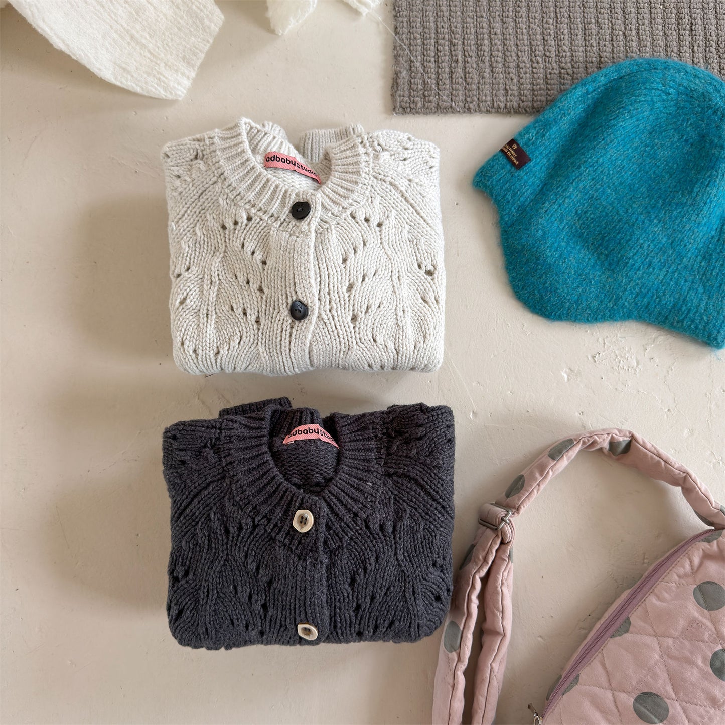 Kids' Openwork Long-Sleeve Knit Cardigan [mh0014055]