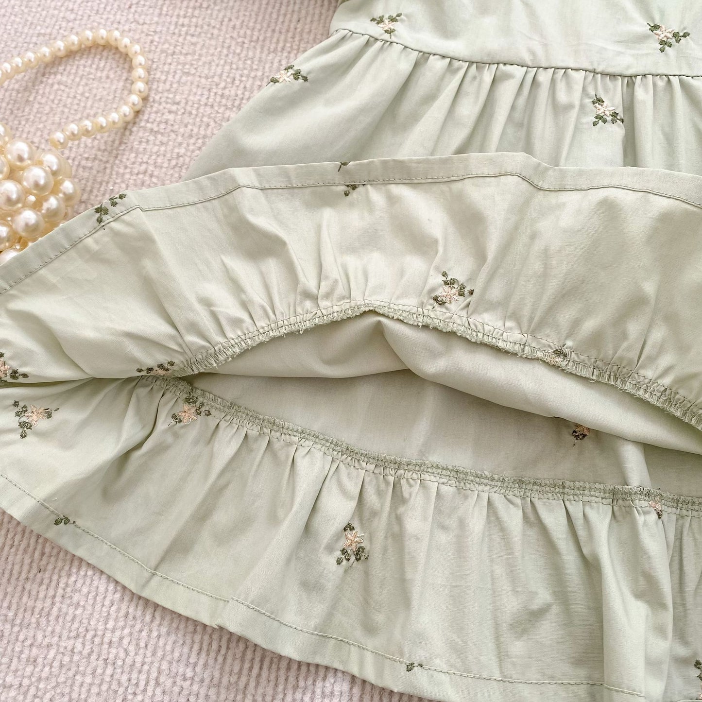 Floral Ruffle Sleeveless Romper フリル ノースリーブ ロンパース【mh0013165】