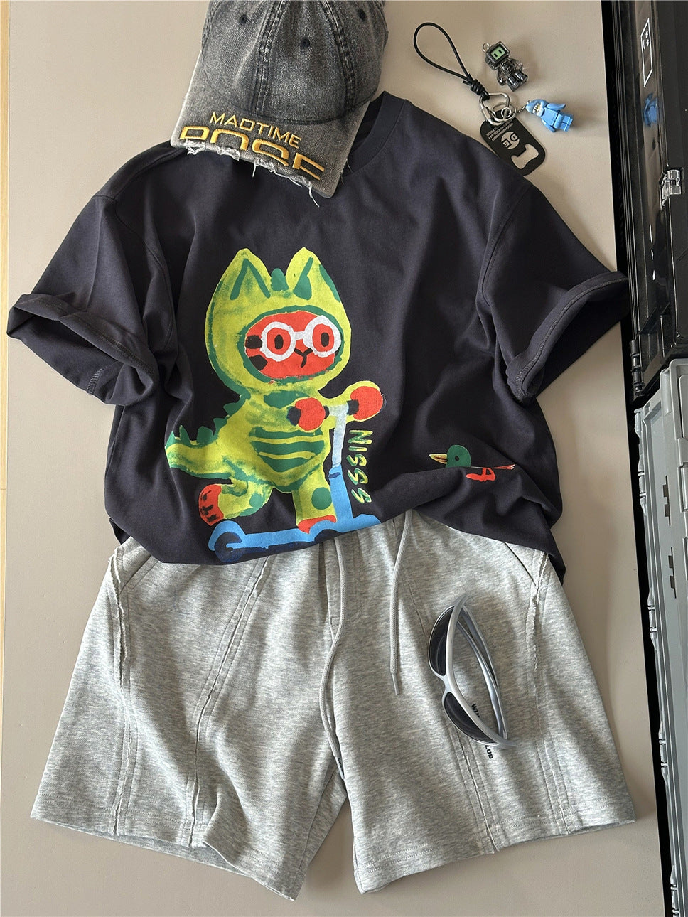 Curved Seam Shorts カットオフデザイン ハーフパンツ【mh0012963】