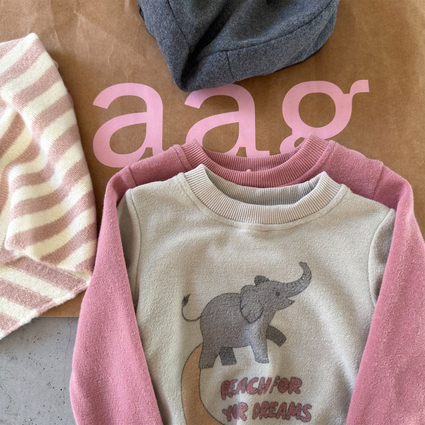 Kids Elephant Print Long Sleeve T-shirt [mh0014054]