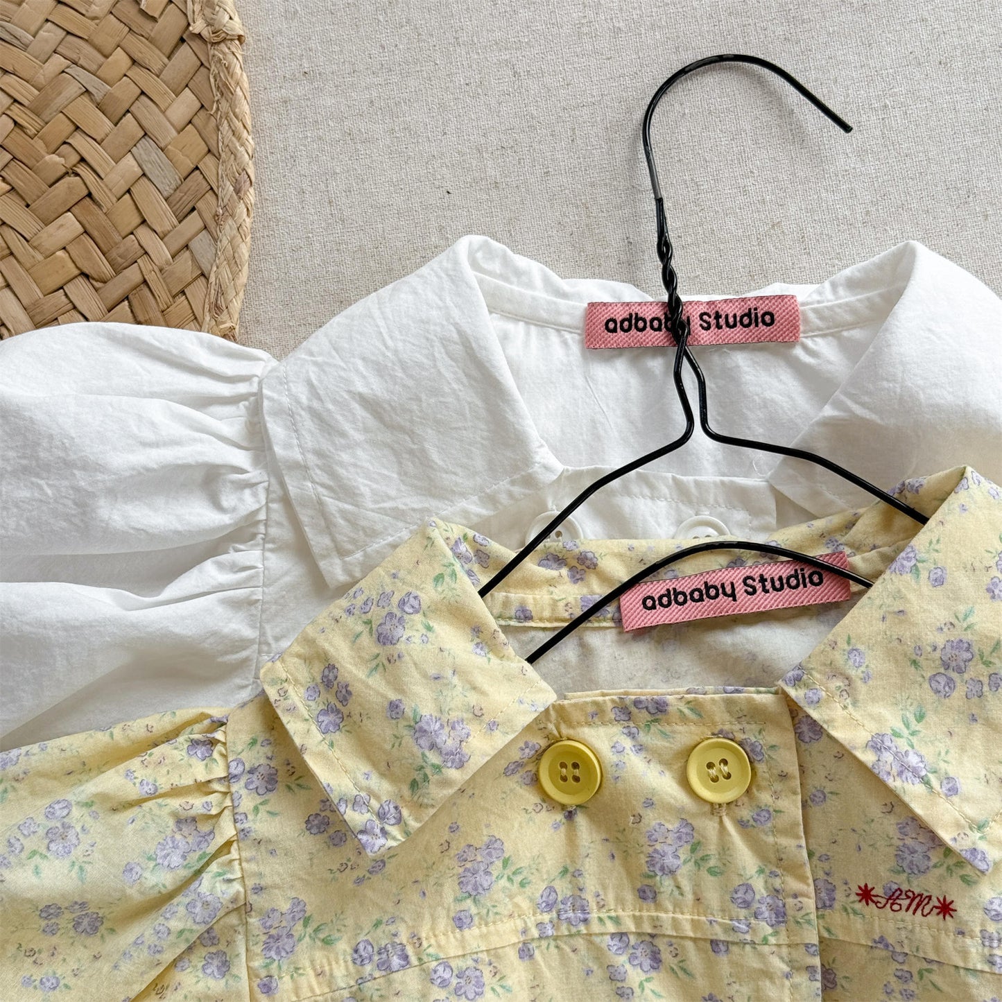 Puff Sleeve Floral Cotton Shirt パフスリーブ フラワー コットン シャツ【mh0012656】