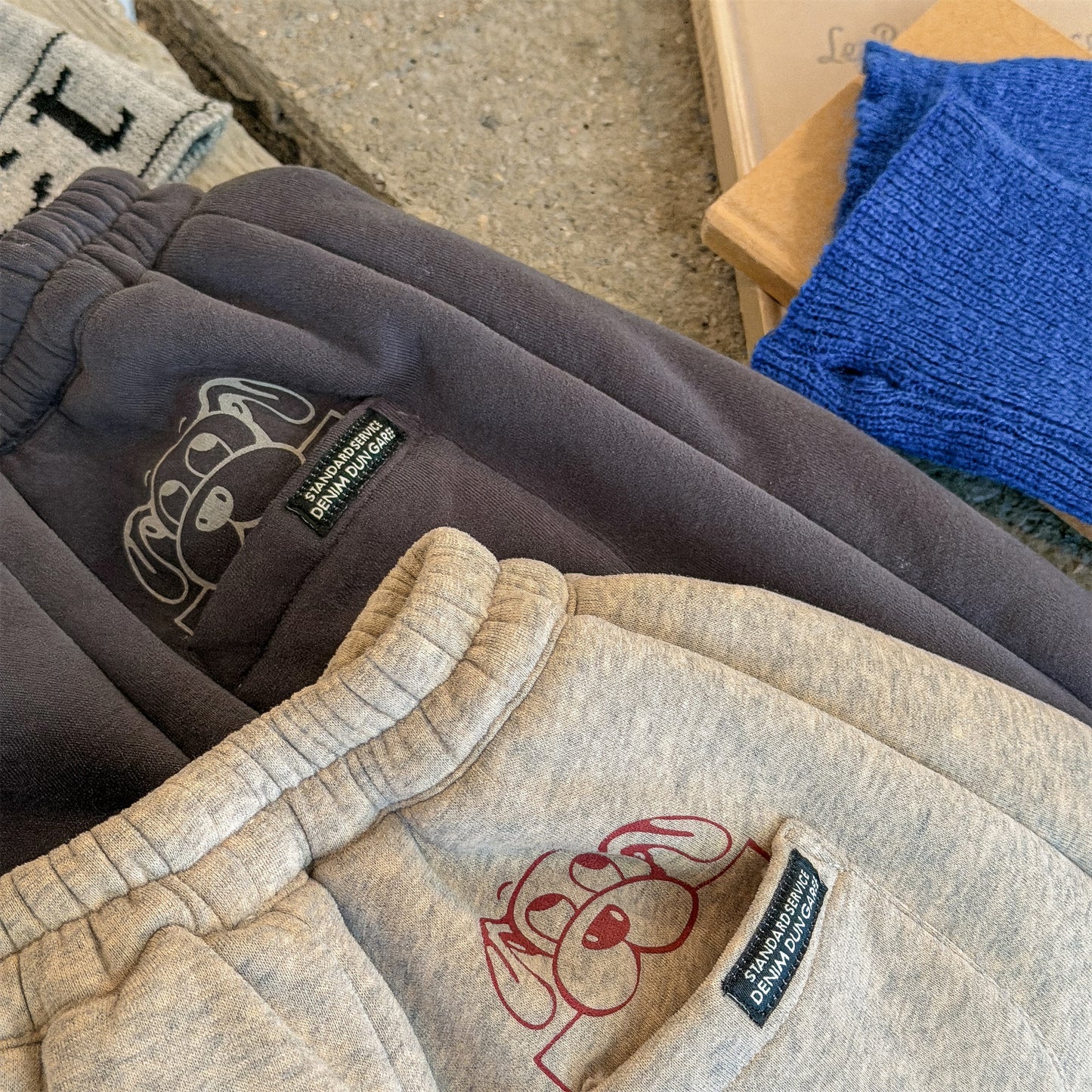 スウェットパンツ 裏ボア ロゴ刺繍 ゆったり ジョガーボトムス【mh0011607】