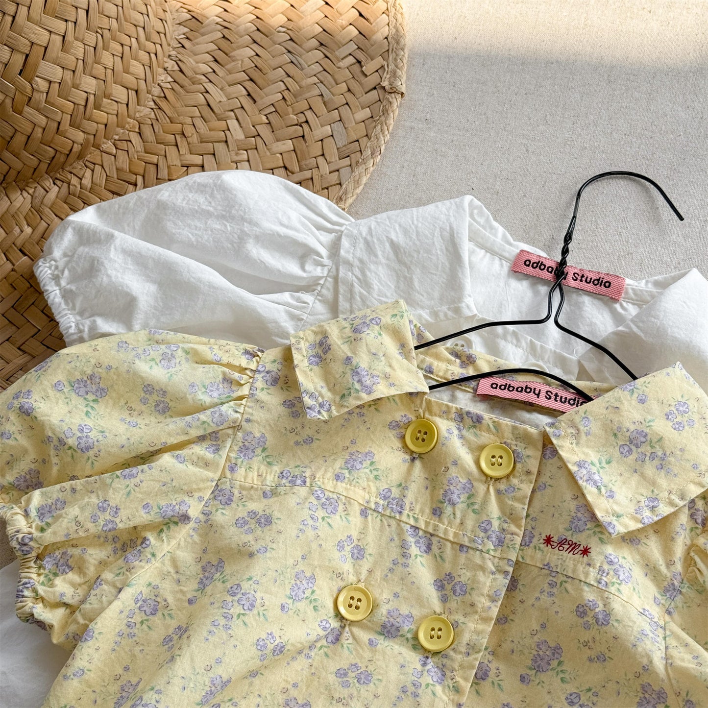 Puff Sleeve Floral Cotton Shirt パフスリーブ フラワー コットン シャツ【mh0012656】