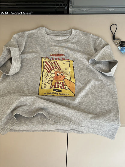 Popcorn Character T-shirt キャラクター 半袖Tシャツ【mh0012948】