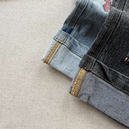 Graphic Denim Shorts ワークデニム ハーフパンツ【mh0013222】