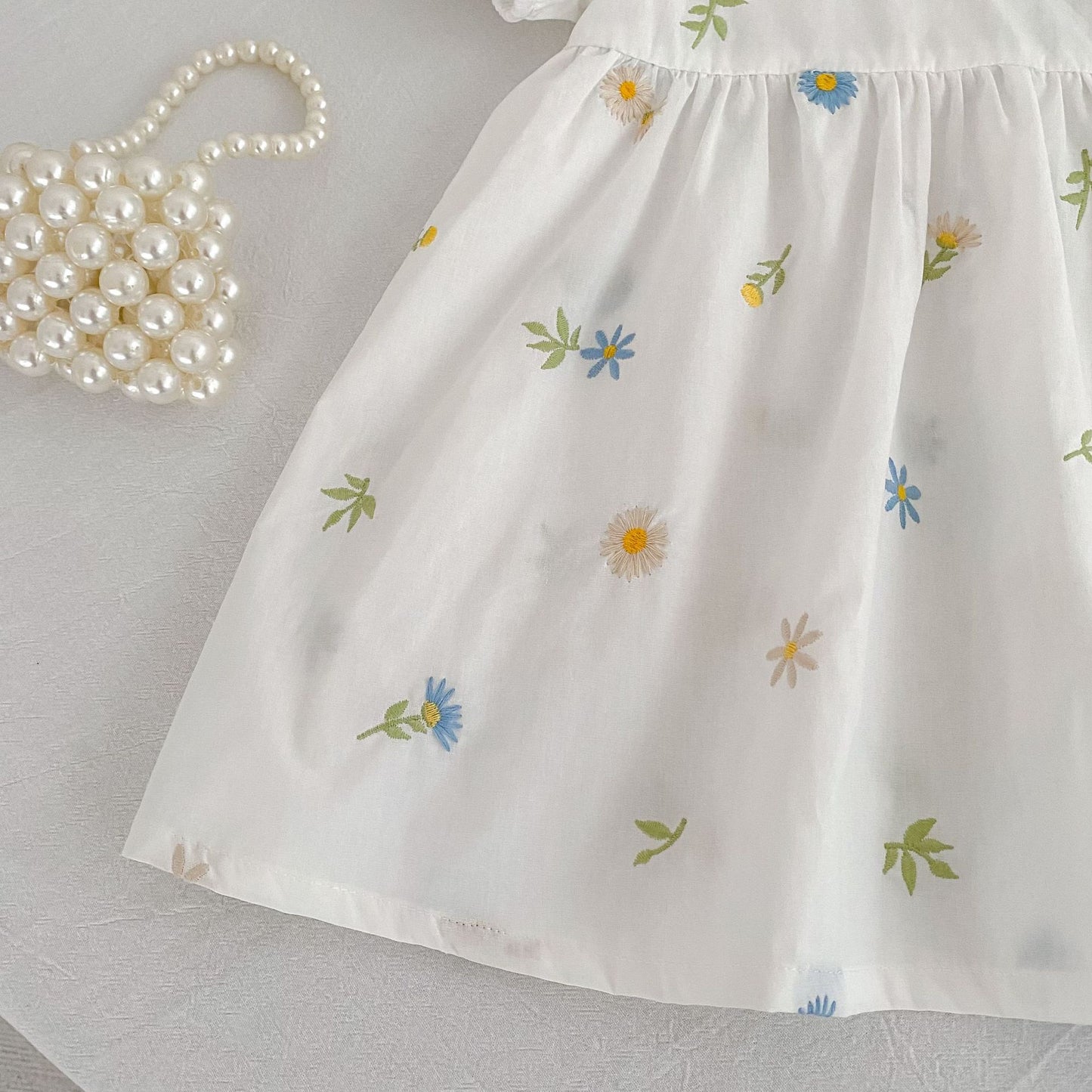 Floral Puff Sleeve Romper Dress パフスリーブ ロンパース ワンピース【mh0013167】