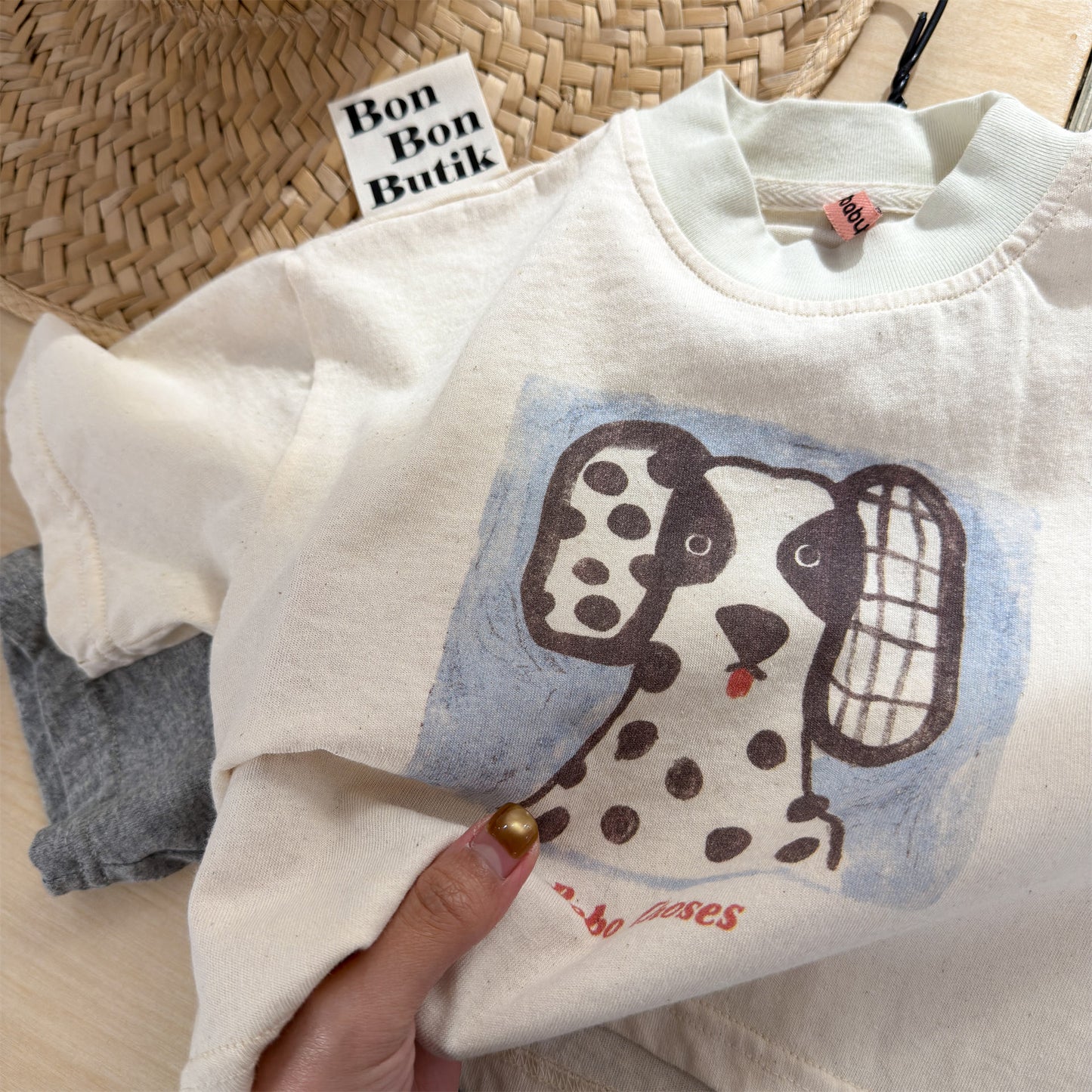 Dalmatian Graphic Cotton Jersey Top Short Sleeve T-shirt アニマル プリント Tシャツ【mh0012660】