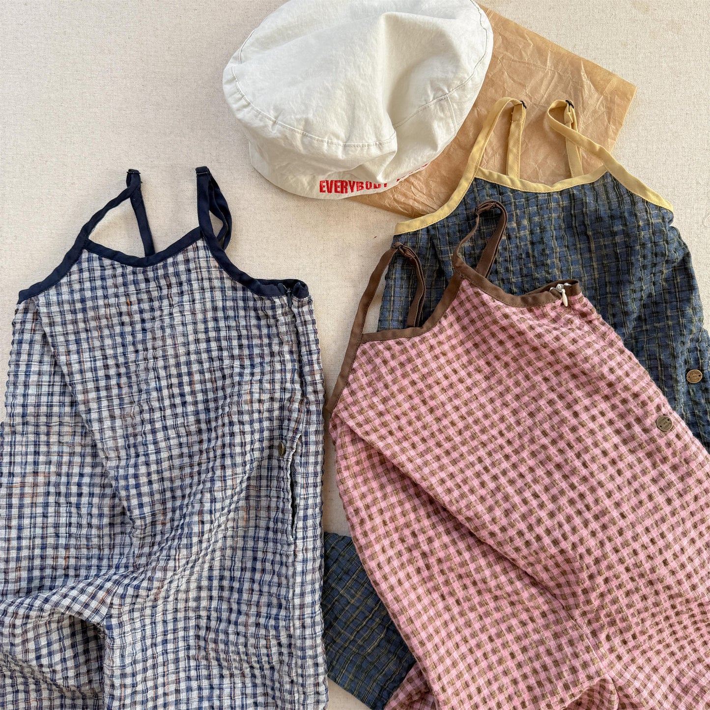 Gingham Check Cami Jumpsuit ギンガムチェック キャミソール オールインワン【mh0012654】