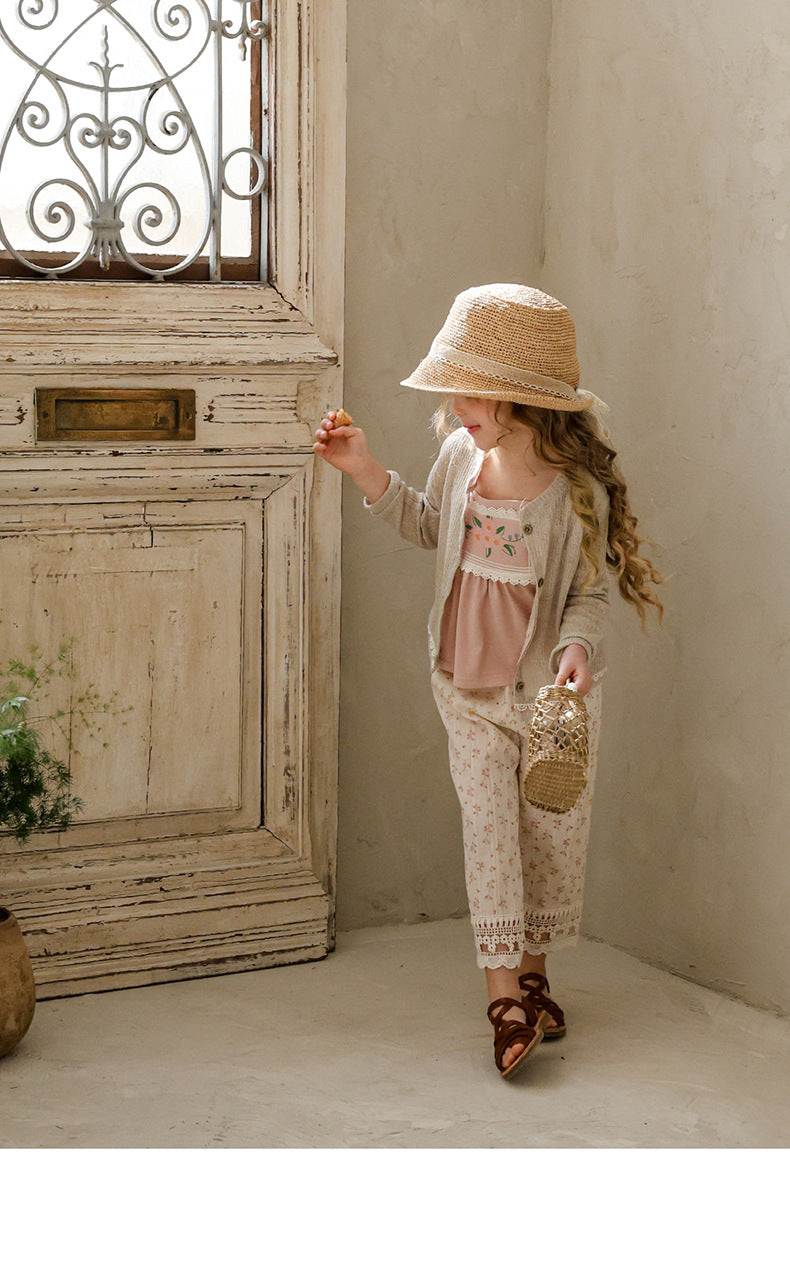 Lace Trim Knit Cardigan Openwork Summer Cardigan [mh0012984]
