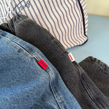 Pantalones vaqueros holgados de pierna cónica para niños【mh0014537】