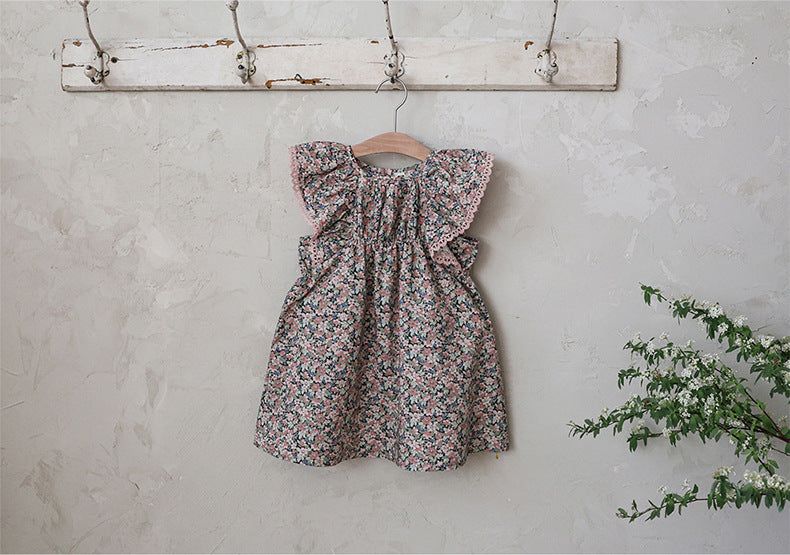 Floral Butterfly Dress 花柄 バタフライスリーブワンピース【mh0012983】