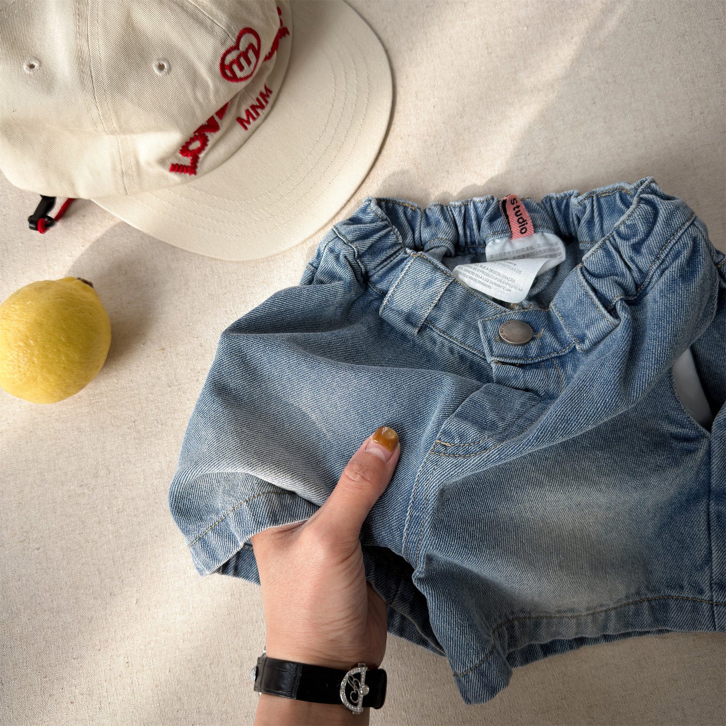 Vintage Washed Denim Shorts ベーシック デニムショートパンツ【mh0013225】