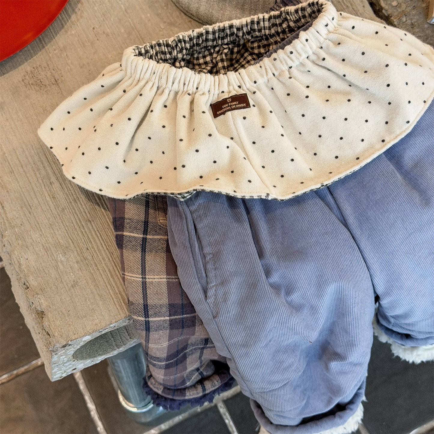 コーデュロイパンツ 裏ボア 裾ボア ゆったり ワイドパンツ ボトムス【mh0011606】