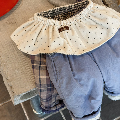 コーデュロイパンツ 裏ボア 裾ボア ゆったり ワイドパンツ ボトムス【mh0011606】