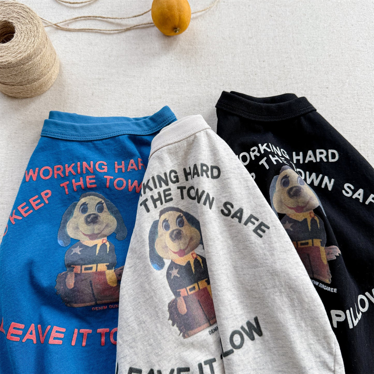 Dog Print Graphic T-shirt ドッグプリント 半袖Tシャツ【mh0013221】