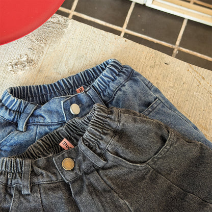 デニムパンツ 裏ボア 裾ボア ドッキング ゆったり ボトムス【mh0011610】