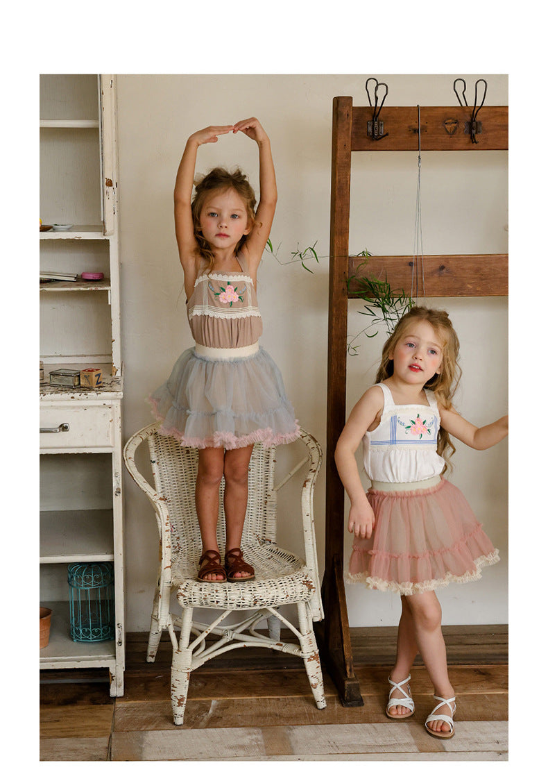 Lace Tulle Skort チュール パンツインスカート【mh0012976】