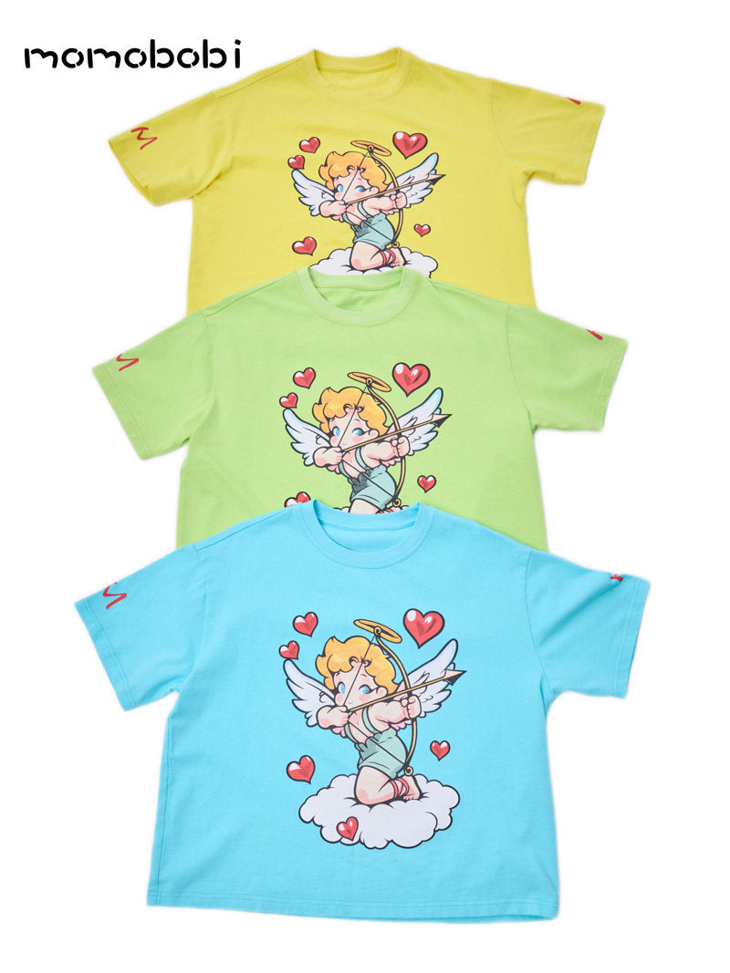 Graphic Angel Tee 天使プリント 半袖Tシャツ【mh0012994】