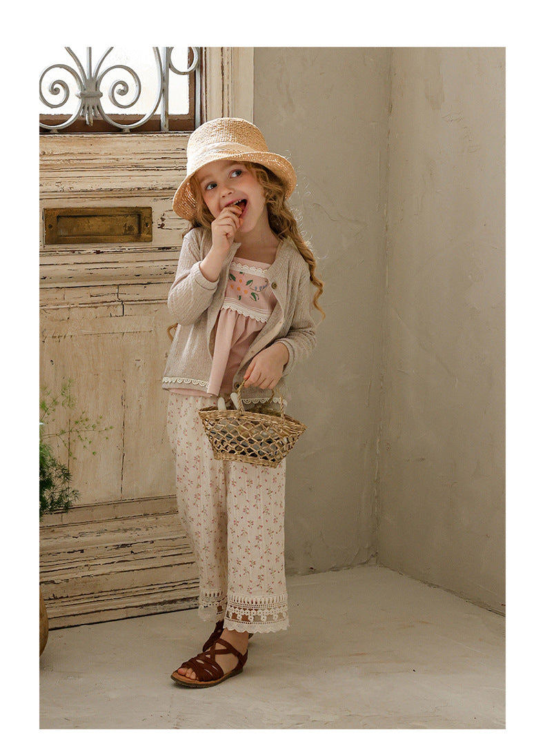 Lace Trim Knit Cardigan Openwork Summer Cardigan [mh0012984]